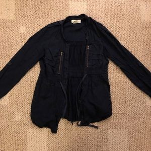 Navy blue long-sleeve jacket/shirt